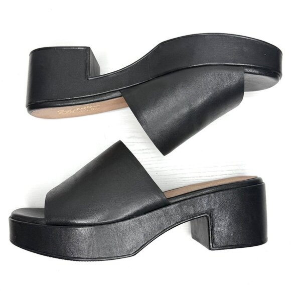 Seychelles One Of A Kind Leather Mule Slides Platform Heeled Sandals Womens 10 - Picture 6 of 10